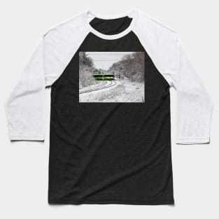 Go Bus On Tracks Baseball T-Shirt